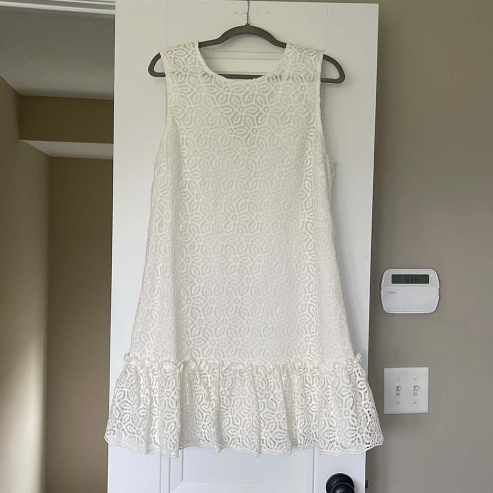 Trina Turk Barbra White Lace Dress, Size 12